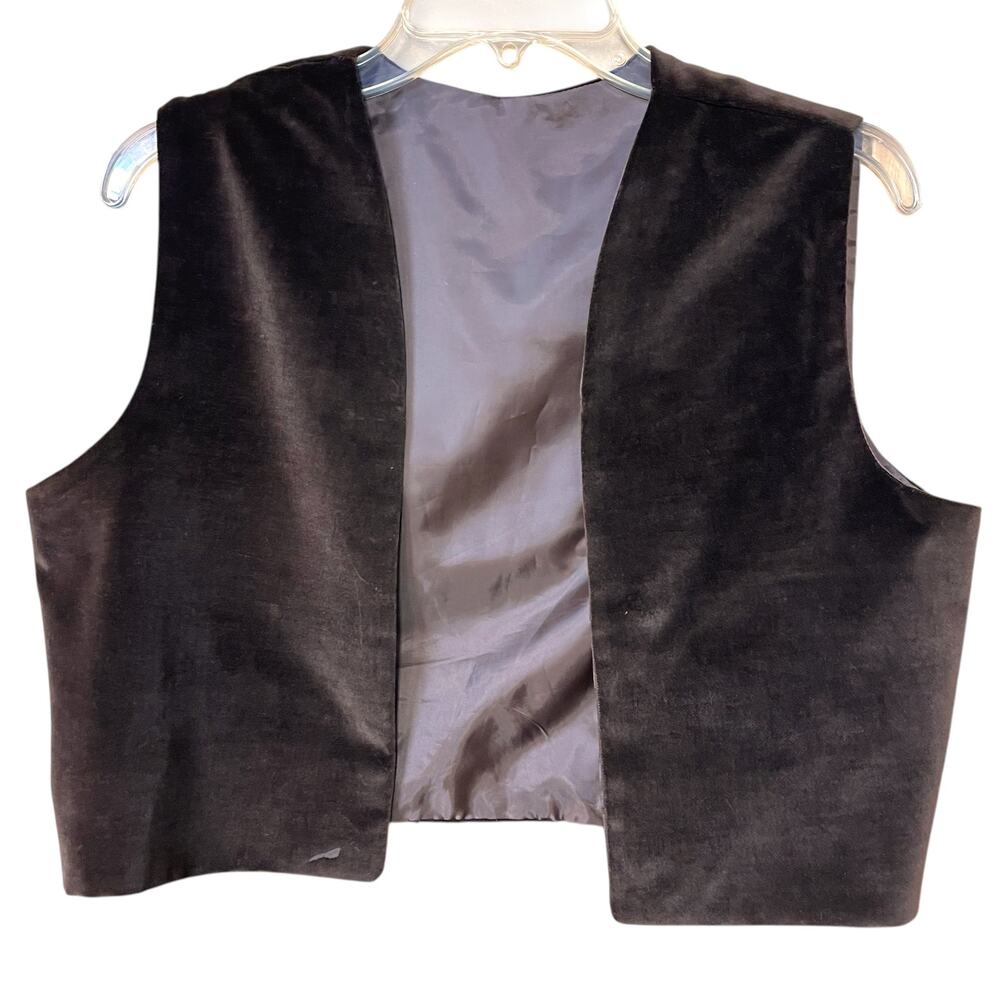 Vintage Style Handmade Brown Vest | Cropped | Lined | DIY / Layering Piece